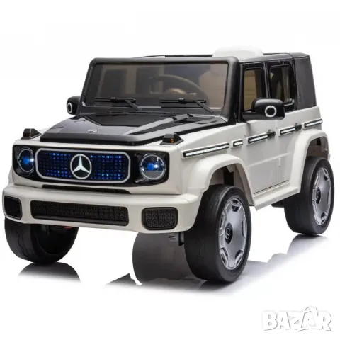 Акумулаторен джип Mercedes EQG Electric G-Class 12V с отварящи се врати меки гуми 4x4, снимка 5 - Детски велосипеди, триколки и коли - 48790915