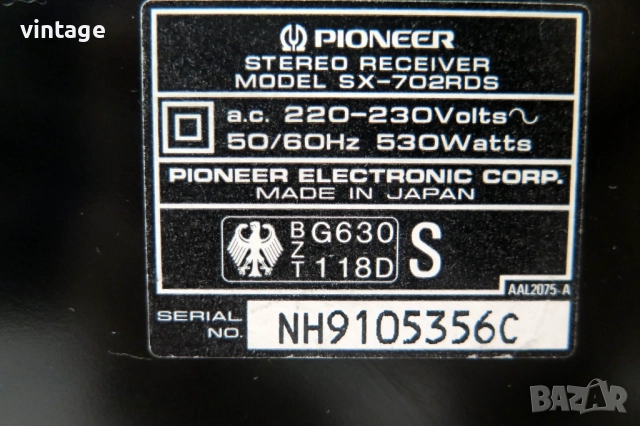 Pioneer SX-702RDS, снимка 11 - Ресийвъри, усилватели, смесителни пултове - 52063720