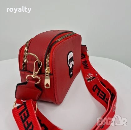 Karl Lagerfeld Червена Дамска Чанта , снимка 2 - Чанти - 52077450