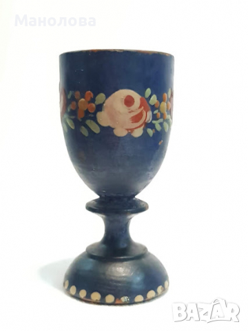 Винтидж дървени чаши за яйца, ръчно рисувани с очарователни детайли., снимка 5 - Антикварни и старинни предмети - 36574935