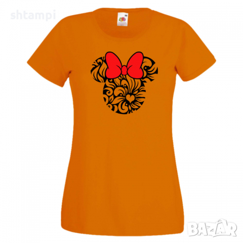 Дамска тениска Minnie Head 7 Подарък,Изненада,Рожден ден,, снимка 6 - Тениски - 36530235