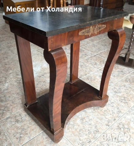 Старинна конзолна масичка с гранитен плот, снимка 3 - Маси - 52465283