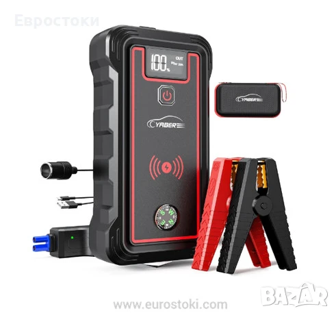 Цифров токоизправител за кола Yaber YR800, автомобилен стартер, 23800mAh, 12V автомобилен акумулатор