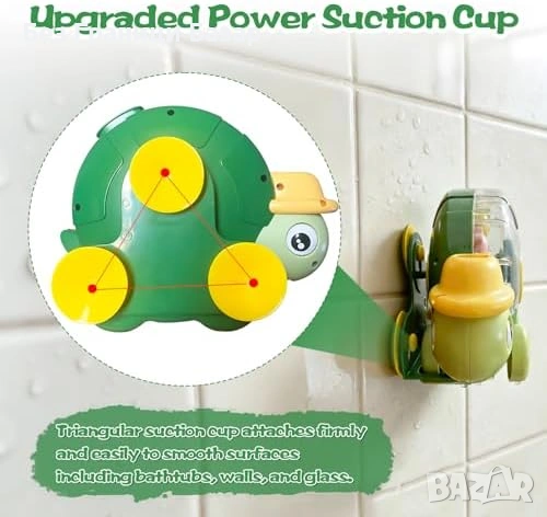 Нова Интерактивна играчка за баня за деца 1-3 години костенурка с въртящи очи и воден ефект, снимка 4 - Образователни игри - 54044431