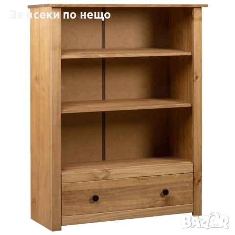 Библиотека, 80x35x110 см, бор масив, Panama Range Код P954, снимка 8 - Секции и витрини - 51112571