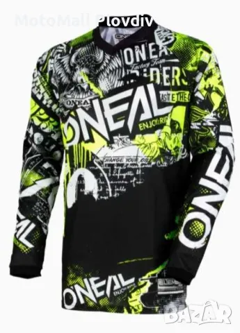 Блуза O'NEAL ELEMENT Youth Jersey Attack Black/Neon yellow, снимка 2 - Аксесоари и консумативи - 49256970