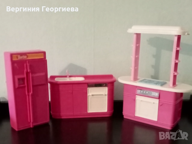 Комплект Барби на стойка, Кен, холова гарнитура, кухня - оригинални Mattel + подарък , снимка 6 - Кукли - 52475934