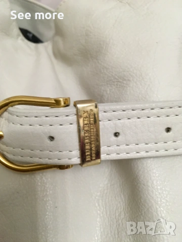BURBERRY Vintage чанта в бяло естествена кожа, снимка 4 - Чанти - 53375563