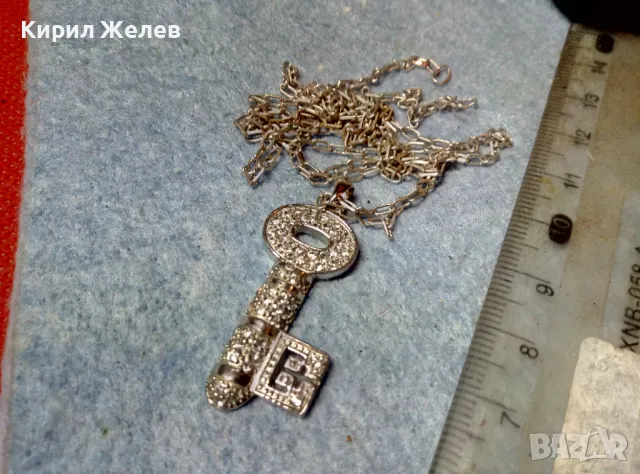 СКЪПОЦЕННО СРЕБЪРНО КЛЮЧЕ АРТ ПЕНДАНТ РОДИРАНО СРЕБРО 925 с ФИНА СРЕБЪРНА ВЕРИЖКА 49836, снимка 4 - Колиета, медальони, синджири - 49244608