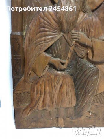 дърворезба, стара, икона, стара, оригинал, явор, липа, череша, подпис , снимка 5 - Икони - 39362879