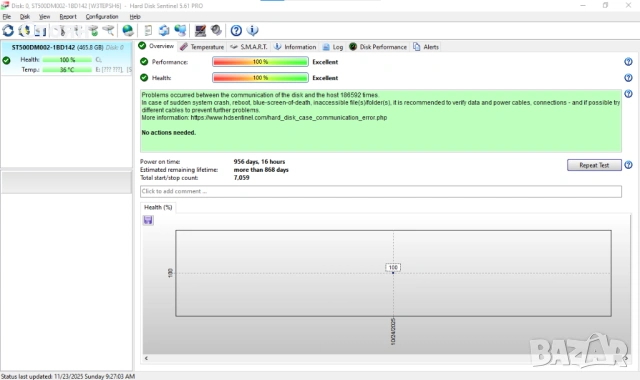 500GB хард диск Seagate Barracuda, HDD, 3.5", SATA3, 100%, снимка 3 - Твърди дискове - 53065497
