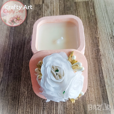 Ароматна соева свещ в керамика , снимка 3 - Декорация за дома - 51951302