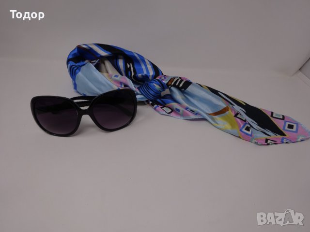 Слънчеви очила с шалче, употребявани, снимка 1 - Шалове - 37755185