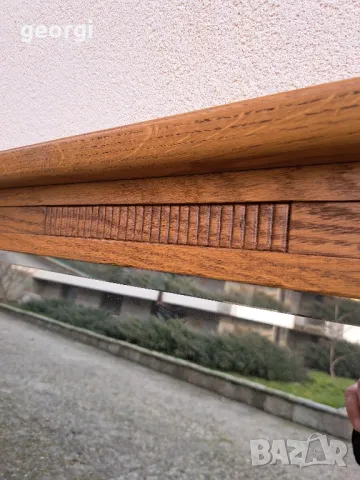 голямо фасетирано огледало с масивна дъбова рамка, снимка 5 - Огледала - 48787050