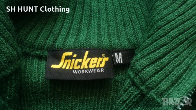 Snickers 2905 1/2 Zip WOOL Sweater размер M пуловер 100% Вълна - 2412, снимка 17 - Пуловери - 53916872