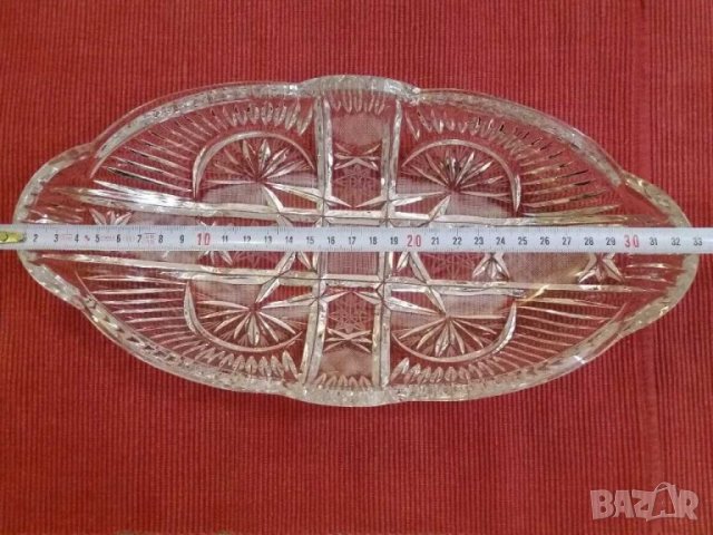 Кристална купа, фруктиера. , снимка 3 - Антикварни и старинни предмети - 31624065