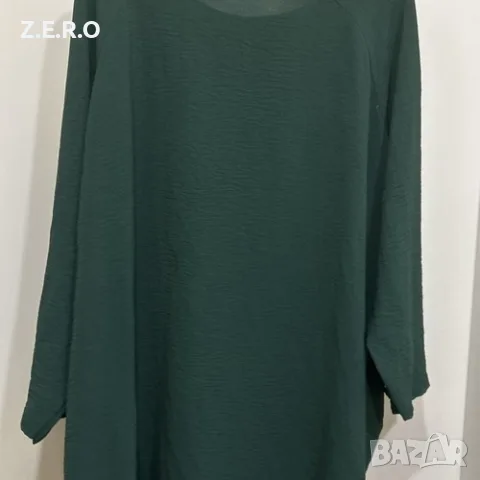 Макси oversize блуза туника със Снупи, тъмнозелена, снимка 7 - Туники - 56118889