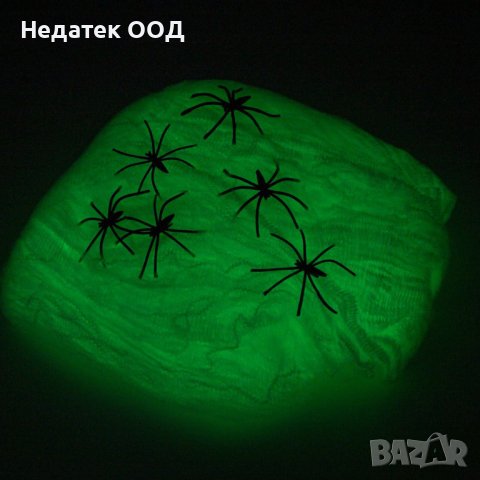 Декоративна паяжина светеща в тъмното, 70гр, снимка 2 - Декорация за дома - 42367820