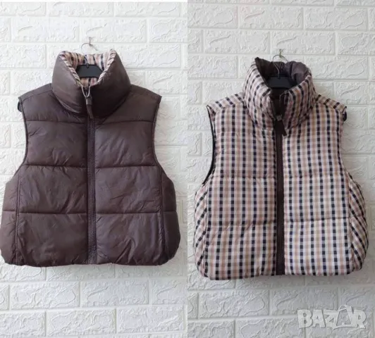 Двулицев дамски елек със силиконова вата