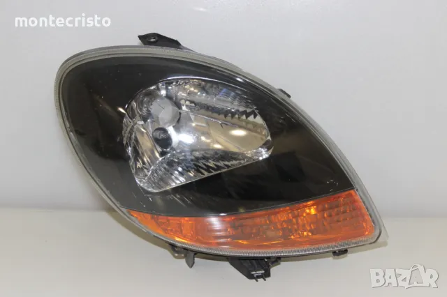Десен фар Renault Kangoo (2003-2008г.) ✔️Valeo 8200183921 черен с жълт мигач Рено Канго 7701069081