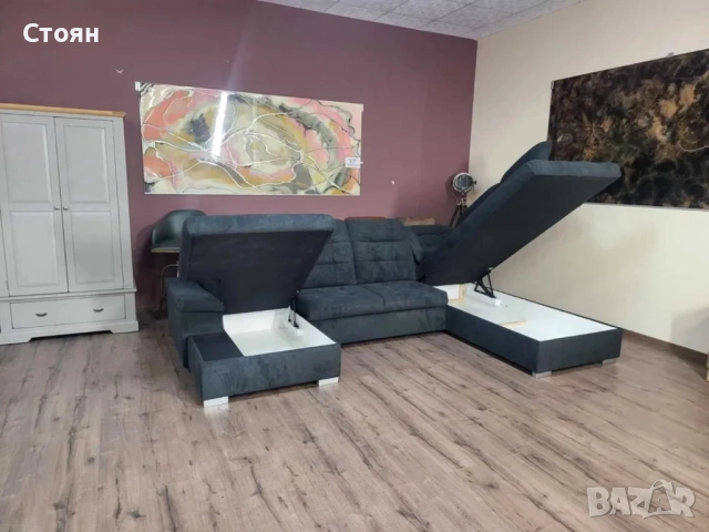 ПРОМОЦИЯ!!!Тъмно сив П - образен ъглов диван Nixon с функция сън, снимка 7 - Дивани и мека мебел - 52829905