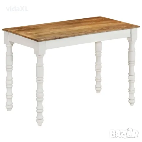 vidaXL Трапезна маса, 110x60x76 cм, мангово дърво масив, снимка 9 - Маси - 56147119