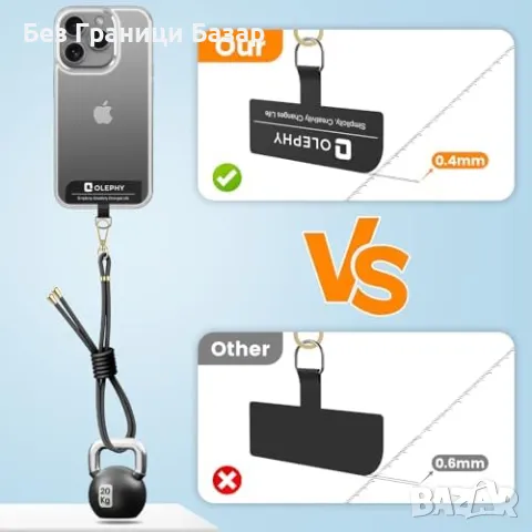 Нова Универсална каишка за телефон смартфон с карабинер и 2 патча, снимка 5 - Селфи стикове, аксесоари - 47274352