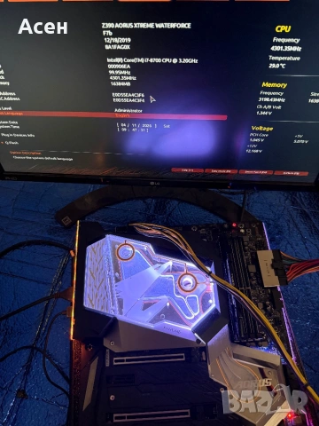 Дънна платка Gigabyte Z390 AORUS XTREME WATERFORCE 5G E-ATX, снимка 6 - Твърди дискове - 40828774