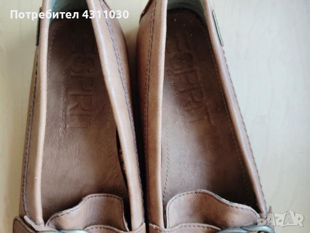 Кожени мокасини Есприт 40 номер, снимка 6 - Дамски ежедневни обувки - 53383504