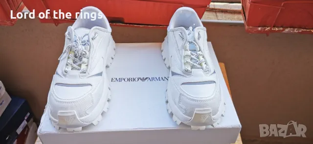 Оригинални маркови мъжки маратонки EMPORIO ARMANI - 40 номер, снимка 3 - Маратонки - 49934543