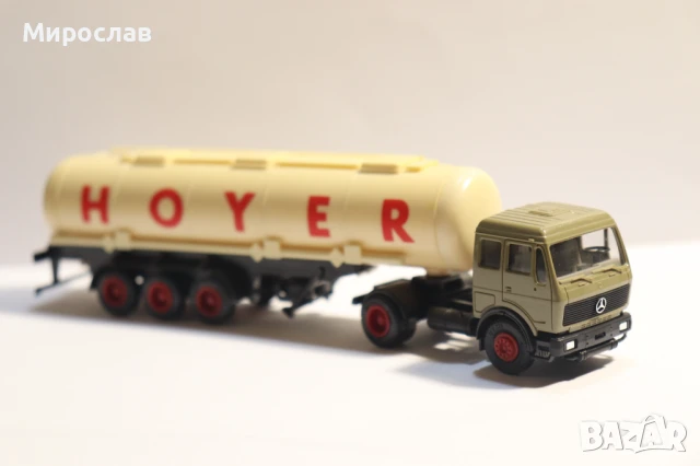 HERPA H0 1/87 MERCEDES ВЛЕКАЧ KАМИОН МОДЕЛ TIR ЦИСТЕРНА, снимка 4 - Колекции - 51145888
