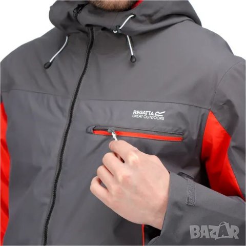 Мъжко яке Regatta Highton Stretch сиво с червено, снимка 5 - Якета - 37678908