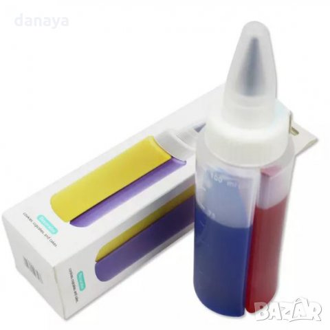 475 Двоен шприц за декорация двуцветен уред за декориране на торти, снимка 5 - Прибори за хранене, готвене и сервиране - 34372088