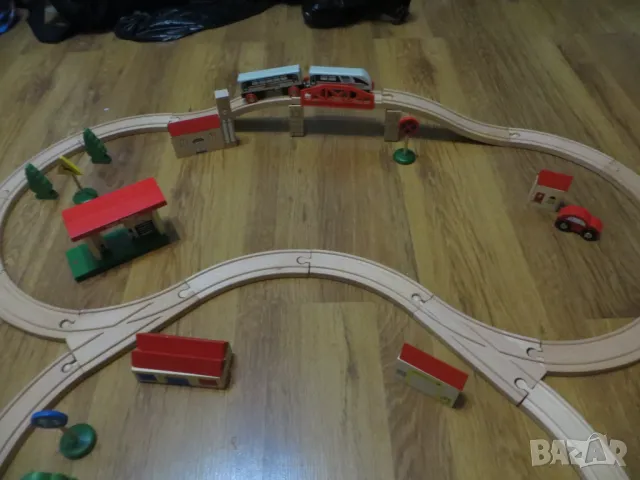 Дървено влакче, снимка 5 - Влакчета, самолети, хеликоптери - 48804341