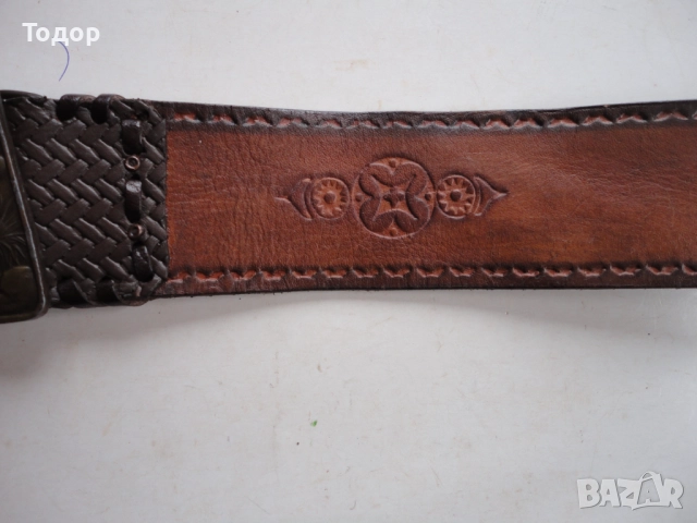 Кожен колан Bergamo Brass Works, снимка 5 - Колани - 52826464