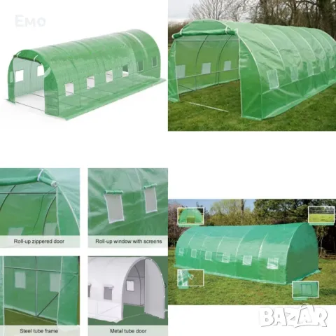 Сглобяема оранжерия - Парник с 2 врати и UV защита 180 - Грама на КВ.Метър. Гаранция 6 Месеца 