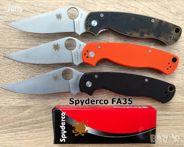 Сгъваем нож Spyderco Military / Paramilitary / FA35, снимка 6 - Ножове - 19574898