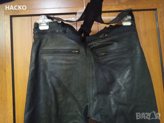 Мото Панталон AJS 100% Естествена Кожа с Тиранти Размер 54 Внос от Германия, снимка 12 - Аксесоари и консумативи - 52564551