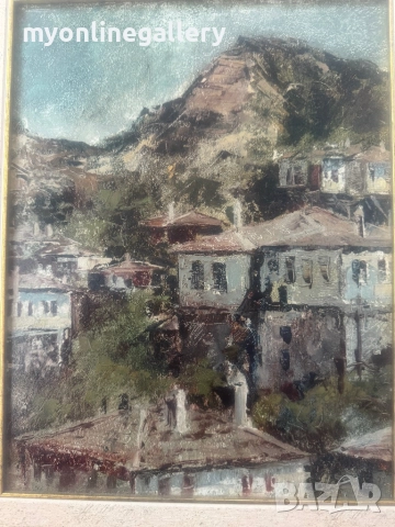 Евгени Томов Мелник масло на платно , снимка 2 - Картини - 52825380