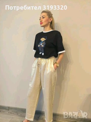 Панталон -Лен ,универсален размер , снимка 3 - Панталони - 51499286