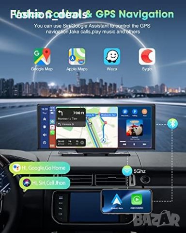 Нова Безжична автомобилна стерео уредба за Apple CarPlay Android Auto с резервна камера, снимка 3 - Аксесоари и консумативи - 42427579