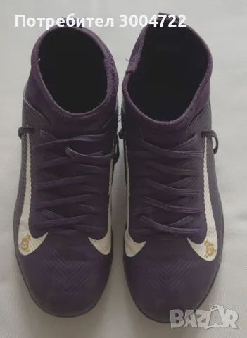 Футболни обувки, Nike Jr Superfly 10 Club Km Kylian Mbappe TF, Синтетични, Лилави, 38, снимка 8 - Футбол - 56060473