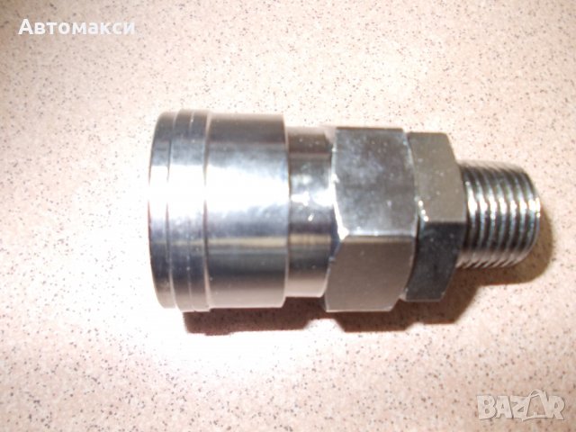Пневматична бърза връзка високодебитна женска към 1/2" външна резба, снимка 1