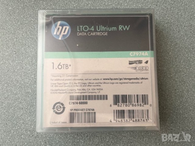 Aрхивиращo устройствo, HP LTO-4 Ultrium RW Data Cartridge 1.6TB, снимка 2 - Принтери, копири, скенери - 44339600