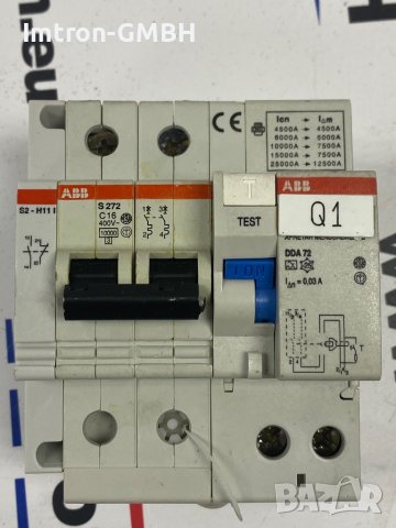 Автоматичен прекъсвач + дефктнотокова + помощен контакт ABB S272 / ABB  DDA72, снимка 1 - Друга електроника - 44396335