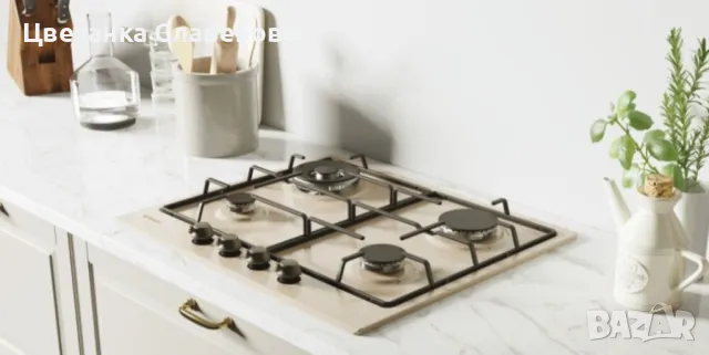 Газов котлон Candy Classic с 4 горелки, неръждаема стомана, горелка с двойна корона и емайлирана реш, снимка 2 - Котлони - 50064597