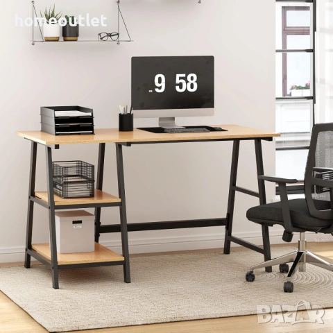 ПРОМОЦИЯ Офис бюро с отворени рафтове за съхранение DX-233-120OK, снимка 2 - Бюра - 53085659