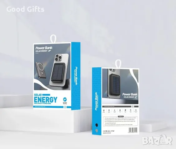 Магнитно безжично зарядно 20000mAh, Мини преносимо зарядно устройство, Powerbank, снимка 4 - Външни батерии - 50209762