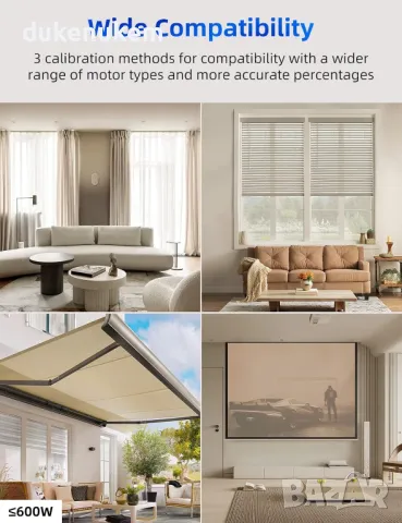 НОВ! WiFi превключвател Maxcio за завеси, APP, процент и таймер, снимка 7 - Друга електроника - 49662903