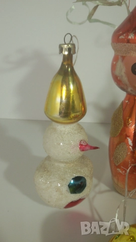 Лот ретро коледни орнаменти от тънко стъкло, снимка 12 - Декорация за дома - 52058870